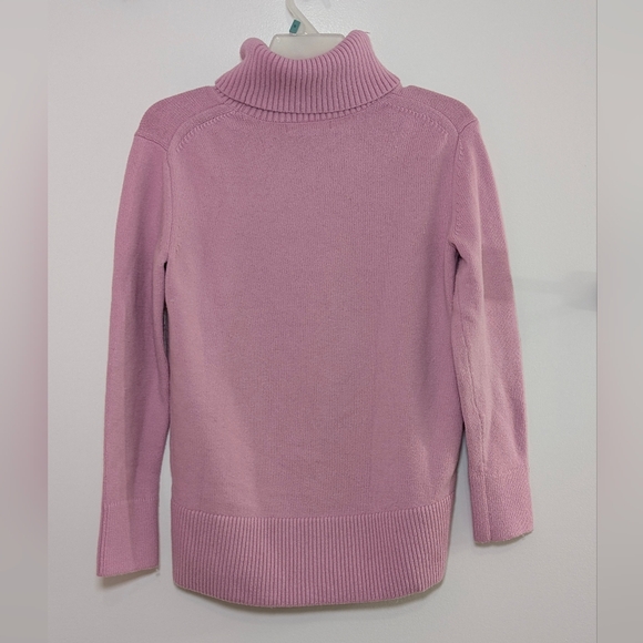 Banana Republic Pink Turtleneck Sweater XS Cozy Classic Knit Coquette - Picture 3 of 6